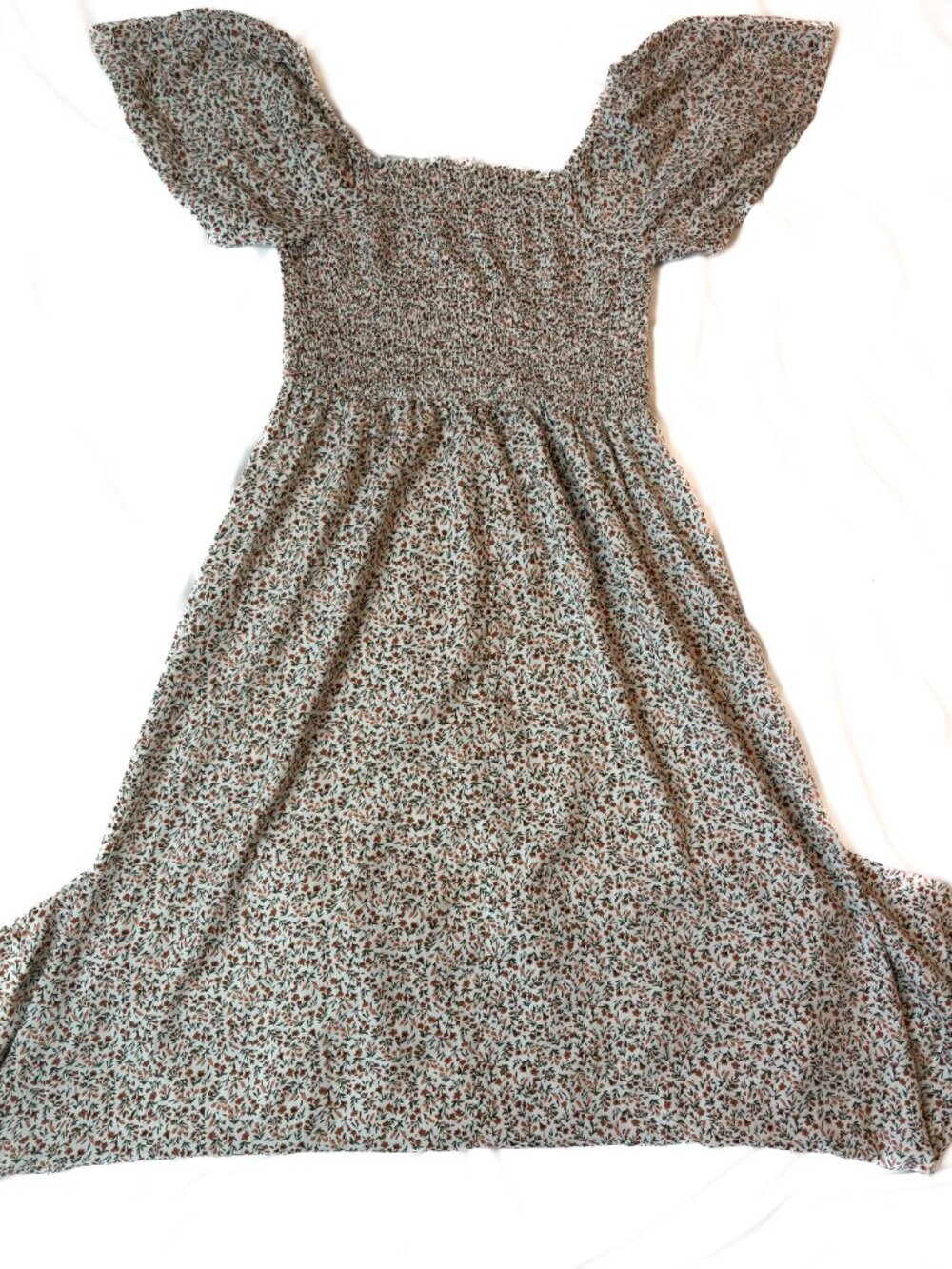 HEYSON Ditsy Floral Smocked Midi Dress | Cottagecore | Spring Summer | L